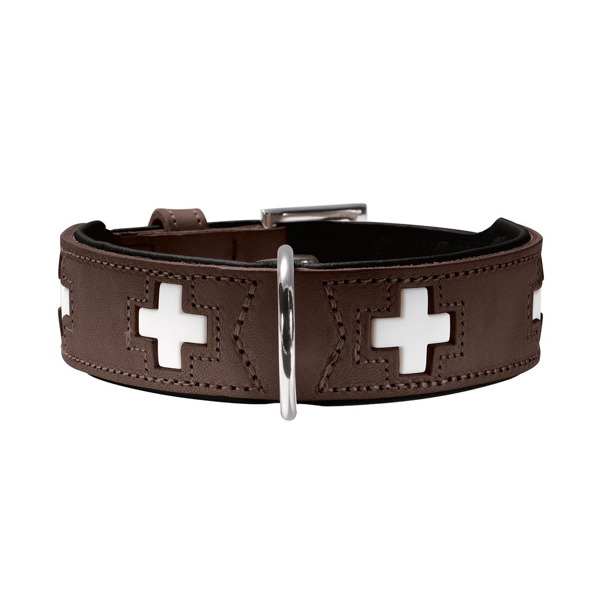 Dog collar Hunter Swiss Brown Black M 55 cm-0