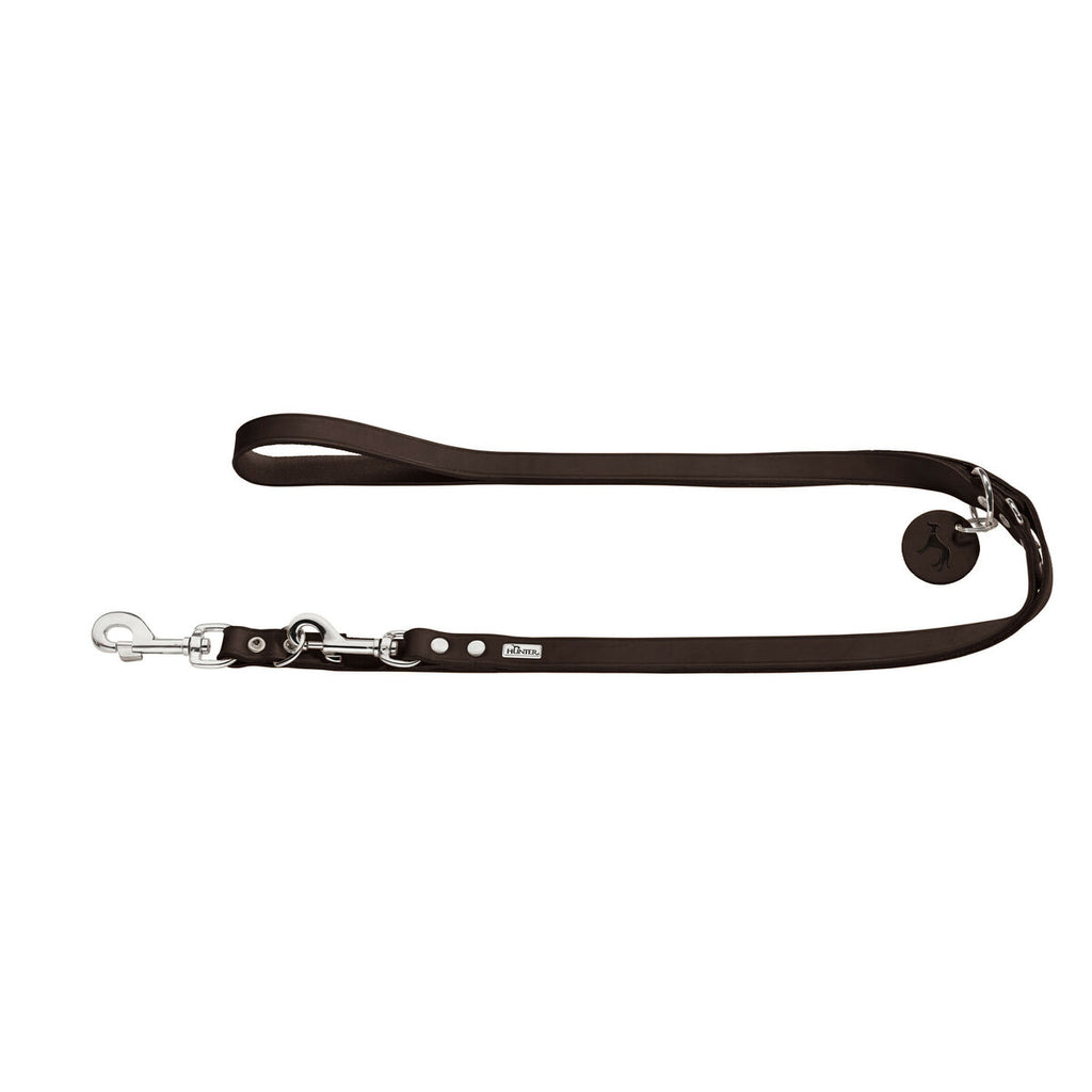 Dog Lead Hunter Brown 2 m Adjustable Leather-0
